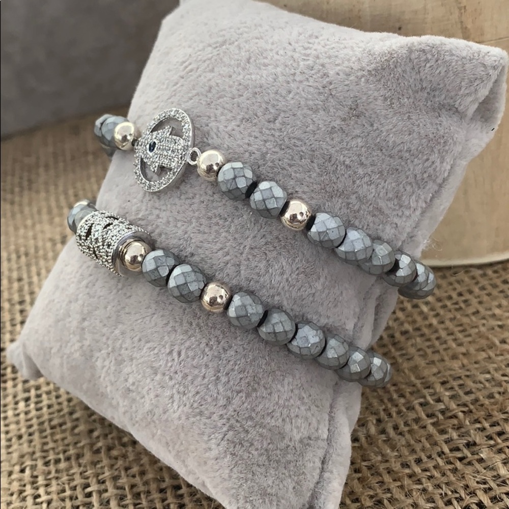 Silver Protection Bracelet Set - Picture 6 of 8